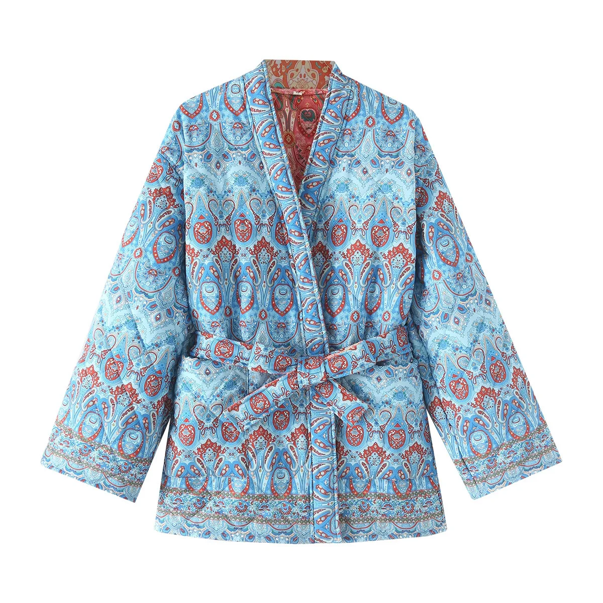 

Женская двусторонняя хлопковая куртка средней длины в европейском и американском стиле, осенне-зимнее пальто с поясом, оптовая продажа