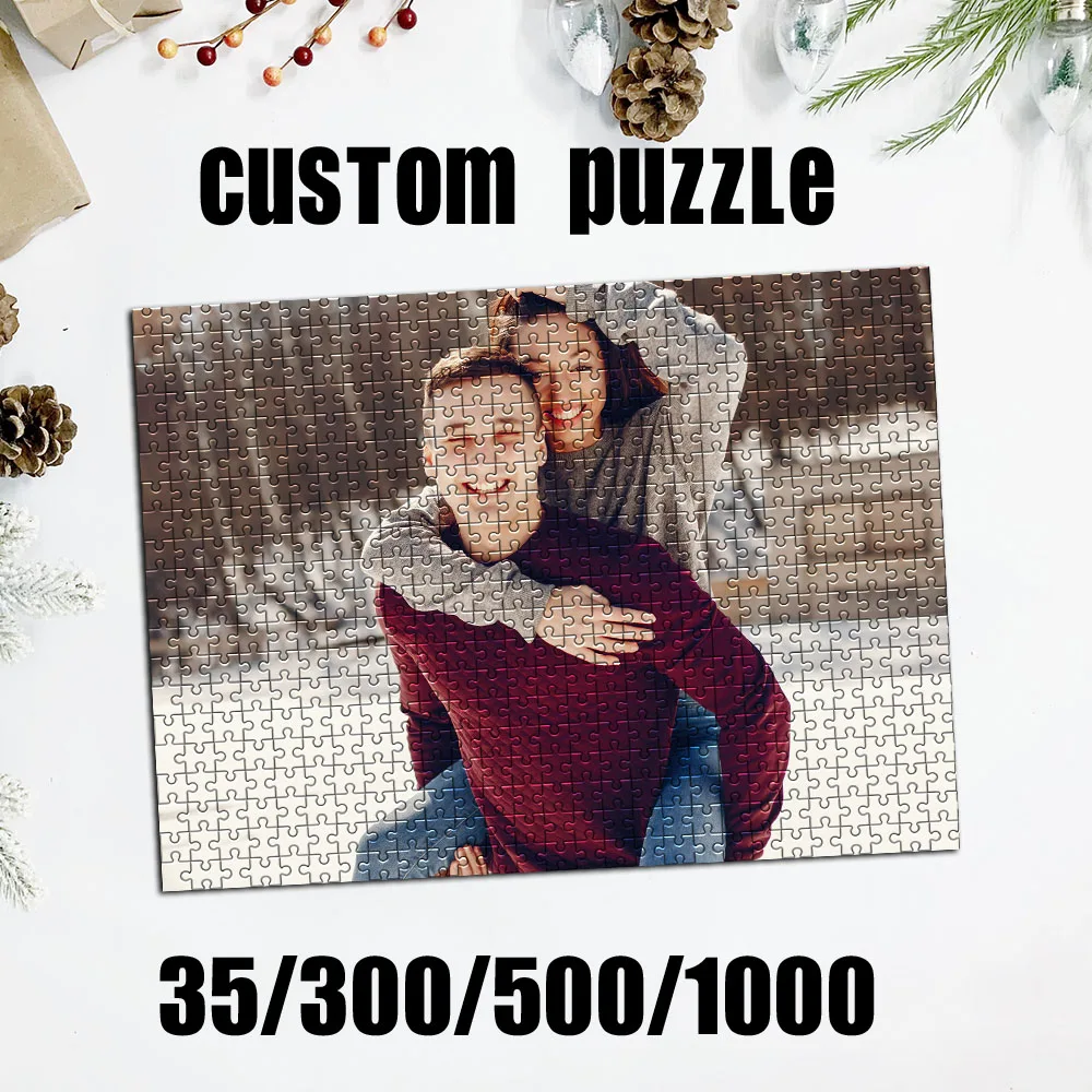 35/300/500/1000pcs Personalized Custom Photo Puzzle Couple Photo Couple Custom photo puzzle