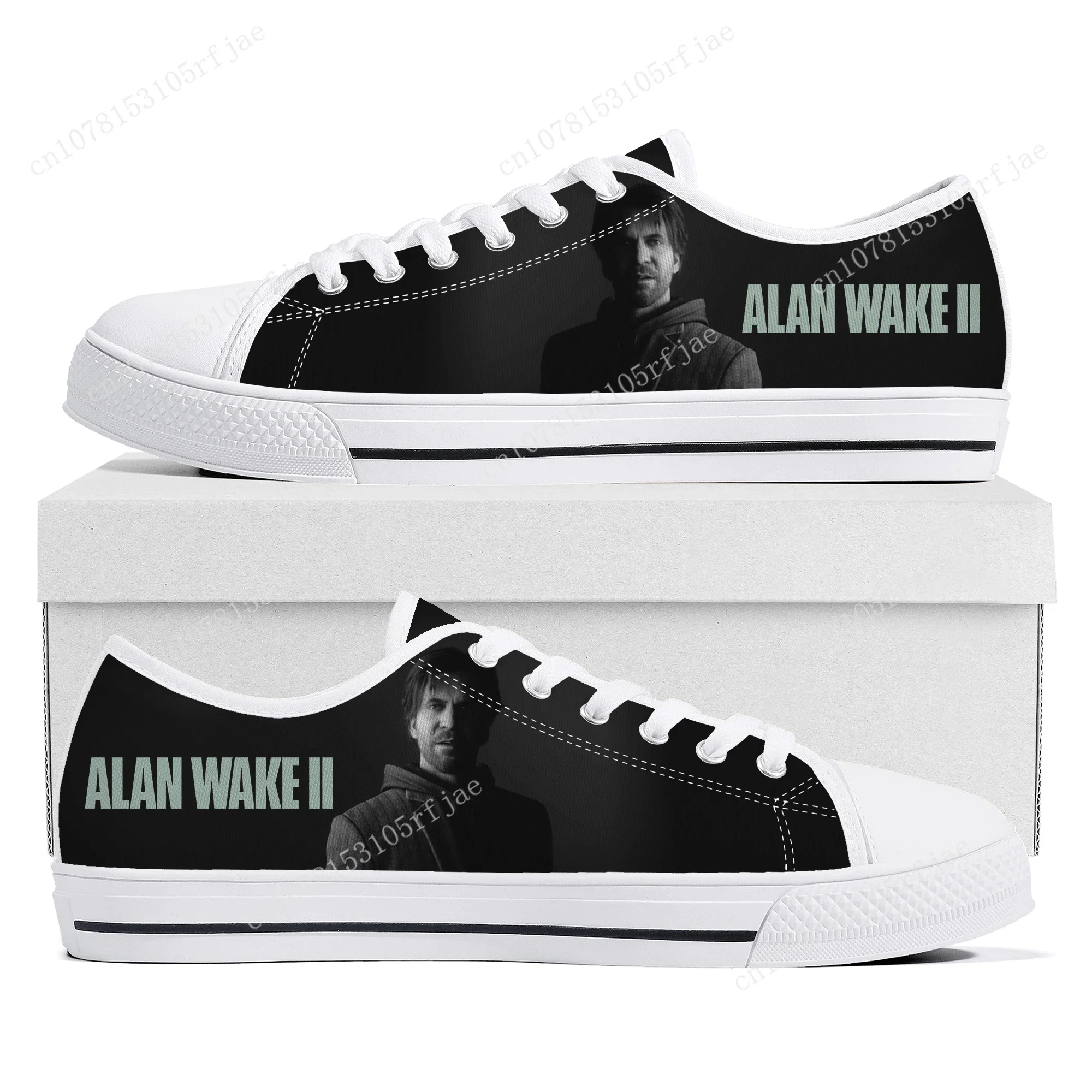 

Alan Wake2 Low Top Sneakersh Hot 3D Game Womens Mens Teenager Fashion High Quality Canvas Sneaker Couple Custom Built Shoes