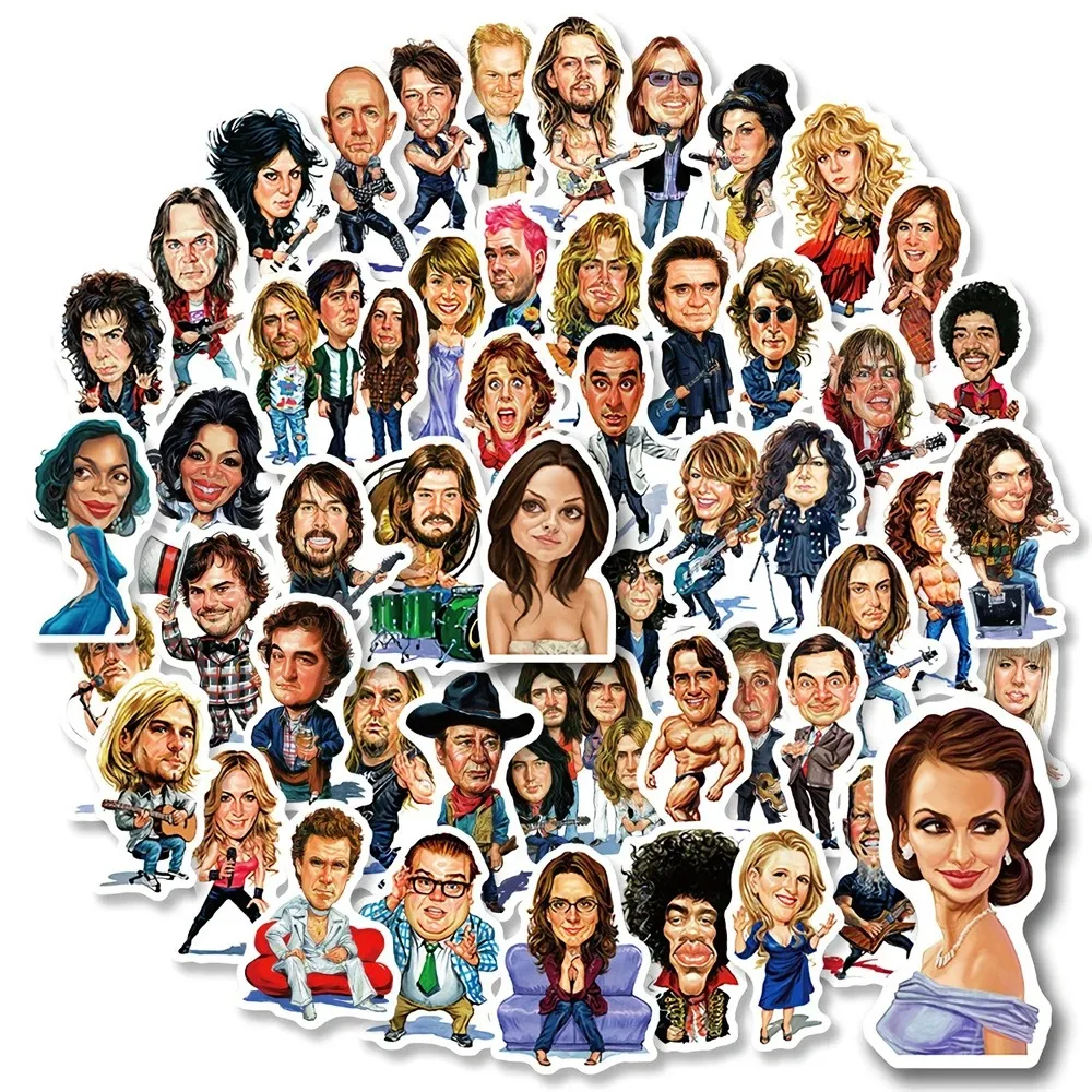50 szt. Naklejek z postaciami piosenkarki z kreskówek DIY wodoodporna deskorolka naklejki na bagaż Laptop animacja motocykla