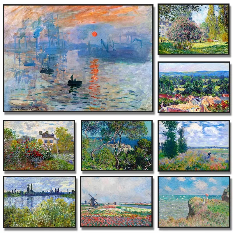 Diamond Painting Famous Claude Monet Artwork Sunset Lotus Diamond Mosaic Handmade Art Exquisite Creative Gift Home Decoration