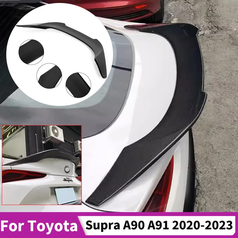 

Rear Trunk Wing for Toyota Supra A90 A91 2020 2021 2022 2023 Car Spoiler Wings V Style Tail Fin Lid Accessories Body kits Tuning