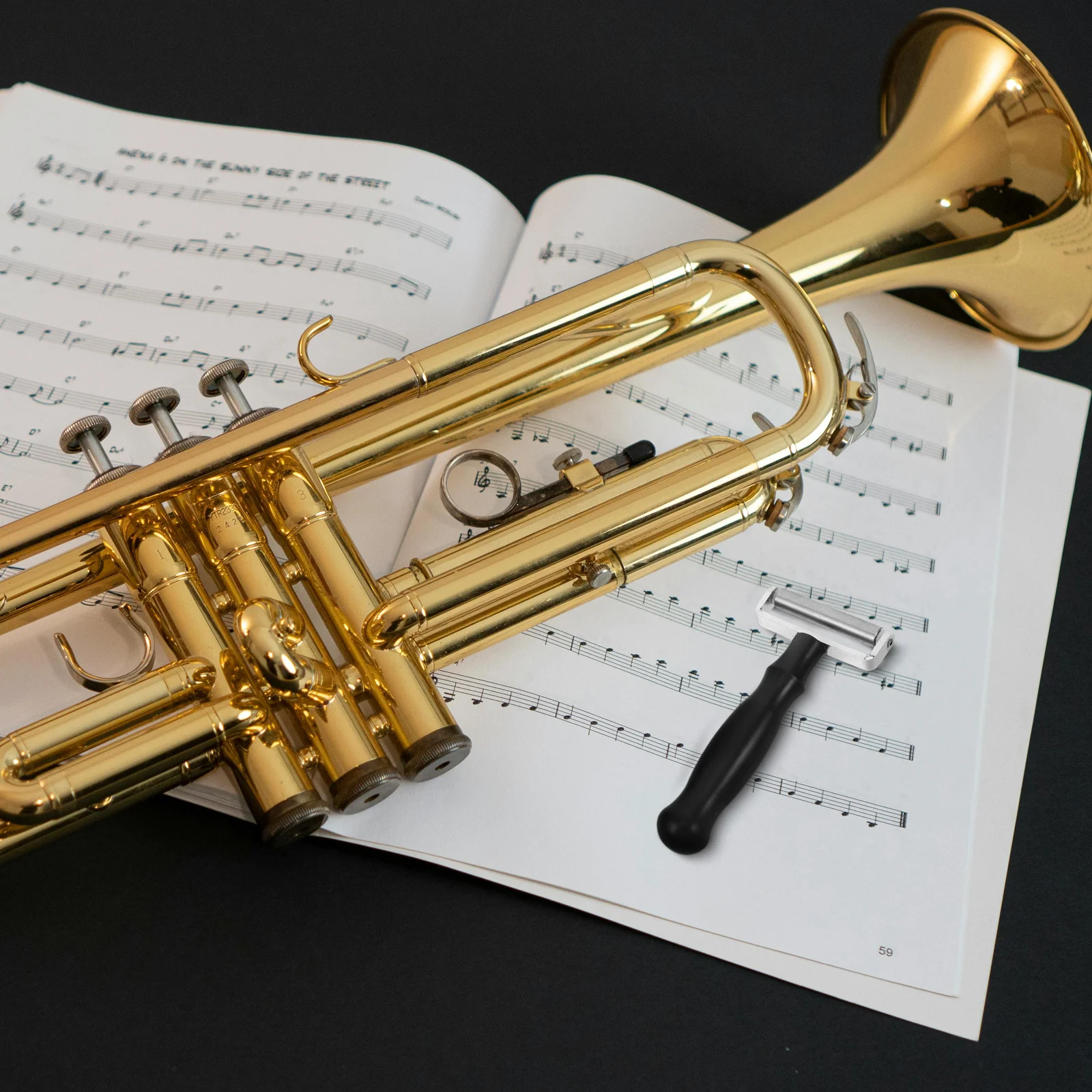 

Metal Bell Mouth Truing Tool Roller Saxophone Dent Repair for Woodwind and Brass Instruments Trumpet Bell Dent Removal Tool