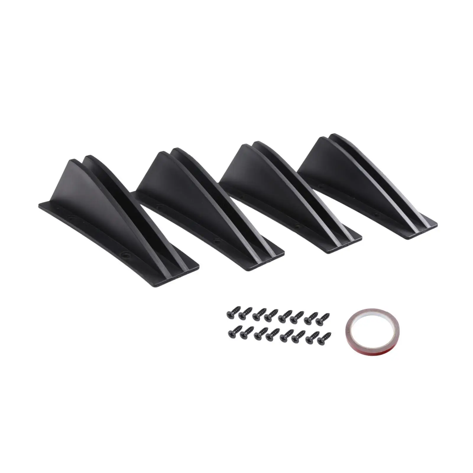 

4Pcs Generic Rear Diffuser Black Wing Spoiler Lightweight Splitter Spoiler