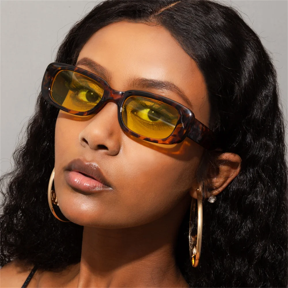 2023 New Fashion Summer Vintage Small Square Frame Sunglasses For Women Retro Punk Rectangle Sun Glasses Eyewear Shades Outdoor