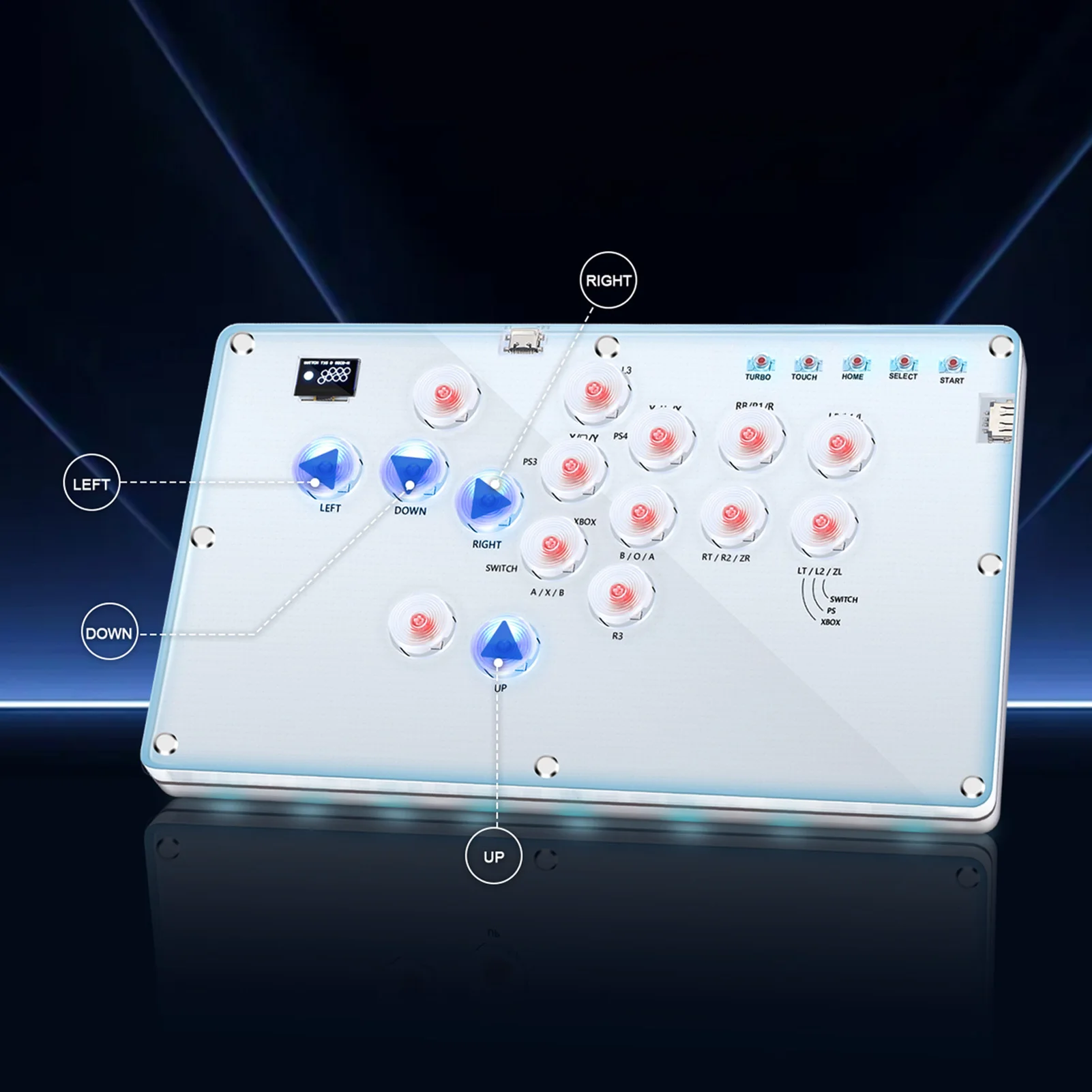 

Игровая клавиатура, бесрычажный контроллер, игровой безрычажный контроллер, широкая совместимость, полупрозрачный SOCD со сверхнизкой задержкой для дома