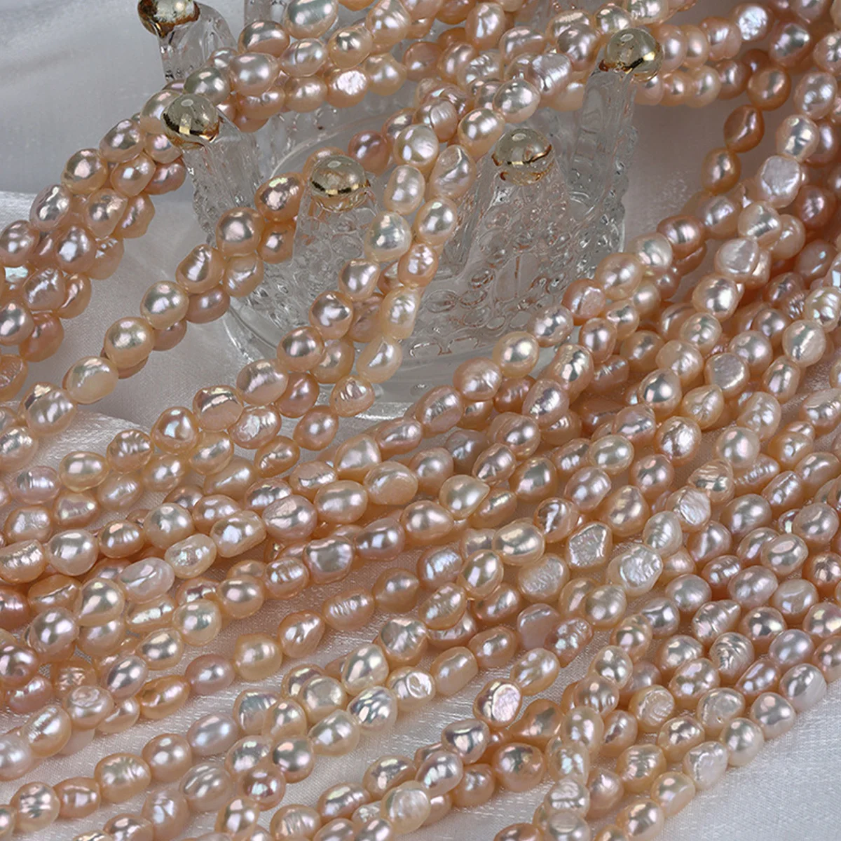 

Natural Purple Freshwater Pearl Baroque 7-8mm 100% Irregular Beads for DIY Charms Necklace Earrings Jewelry Making Supplies