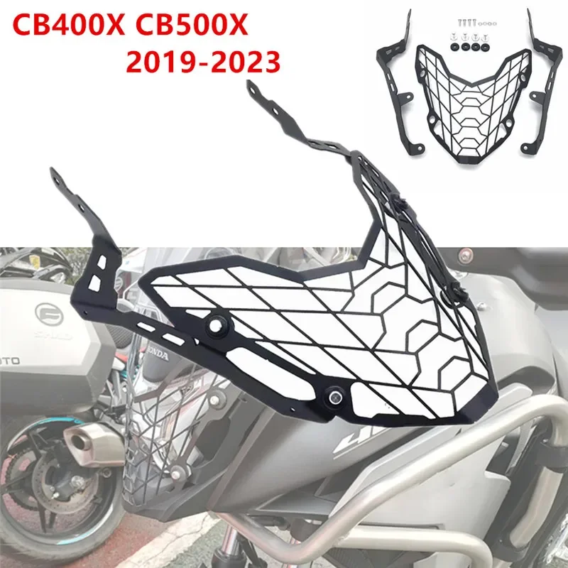 Headlight Protection Head Lamp Light Grille Guard Cover Protector For Honda CB500X CB400X CB 500X 400X CB500 X CB400 X 2019-2023