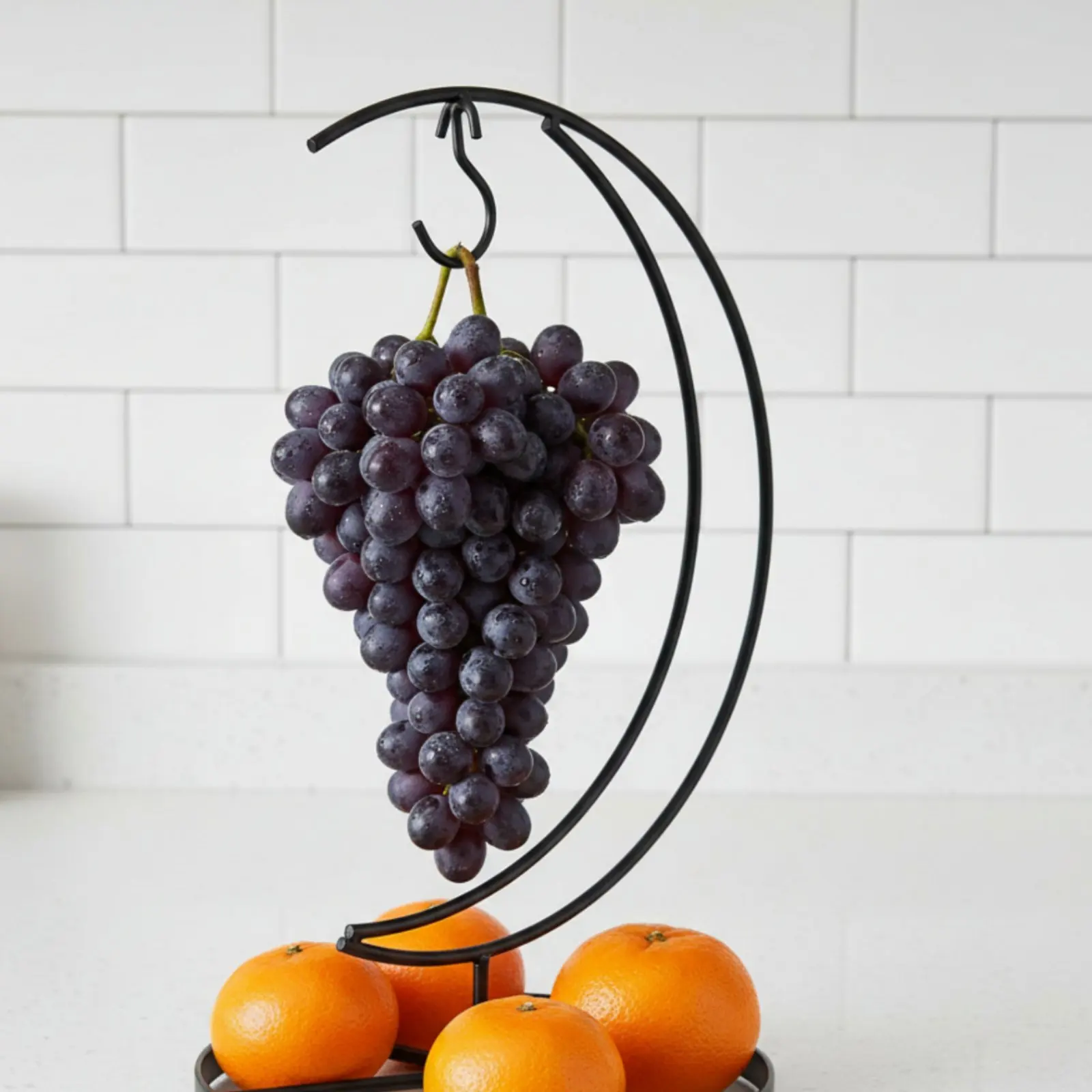 

Banana Hanger Open Design Berry Hanger Stand Banana Holder Stand Sturdy Metal Fruit Holder Keep Bananas Crisp Longer