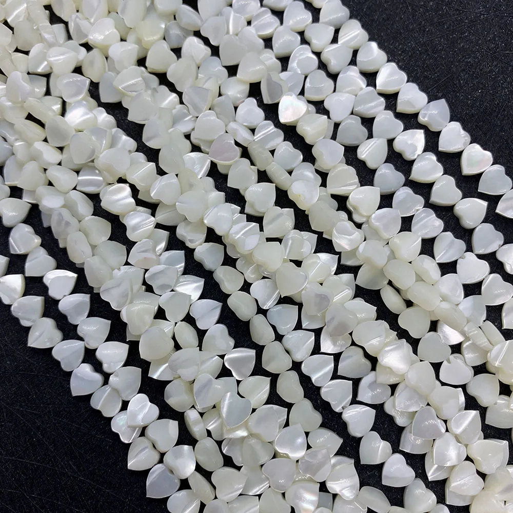 

6x7mm Natural White Mother of Pearl Bead Love Charm Women's Small Bead Jewelry Making DIY Bracelet Necklace Gift Accessories