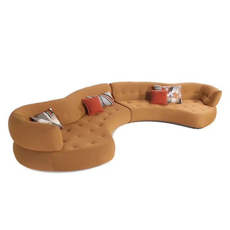 Sofa modern simple living room designer curved fabric module combination sofa large apartment
