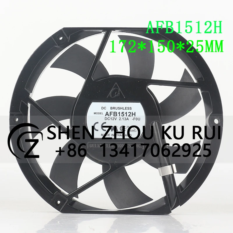 Delta 17225 17CM DC12V 2.13A 172*150*25MM Advantech industrial PC exhaust fan AFB1512H Large fan high speed cooling fan