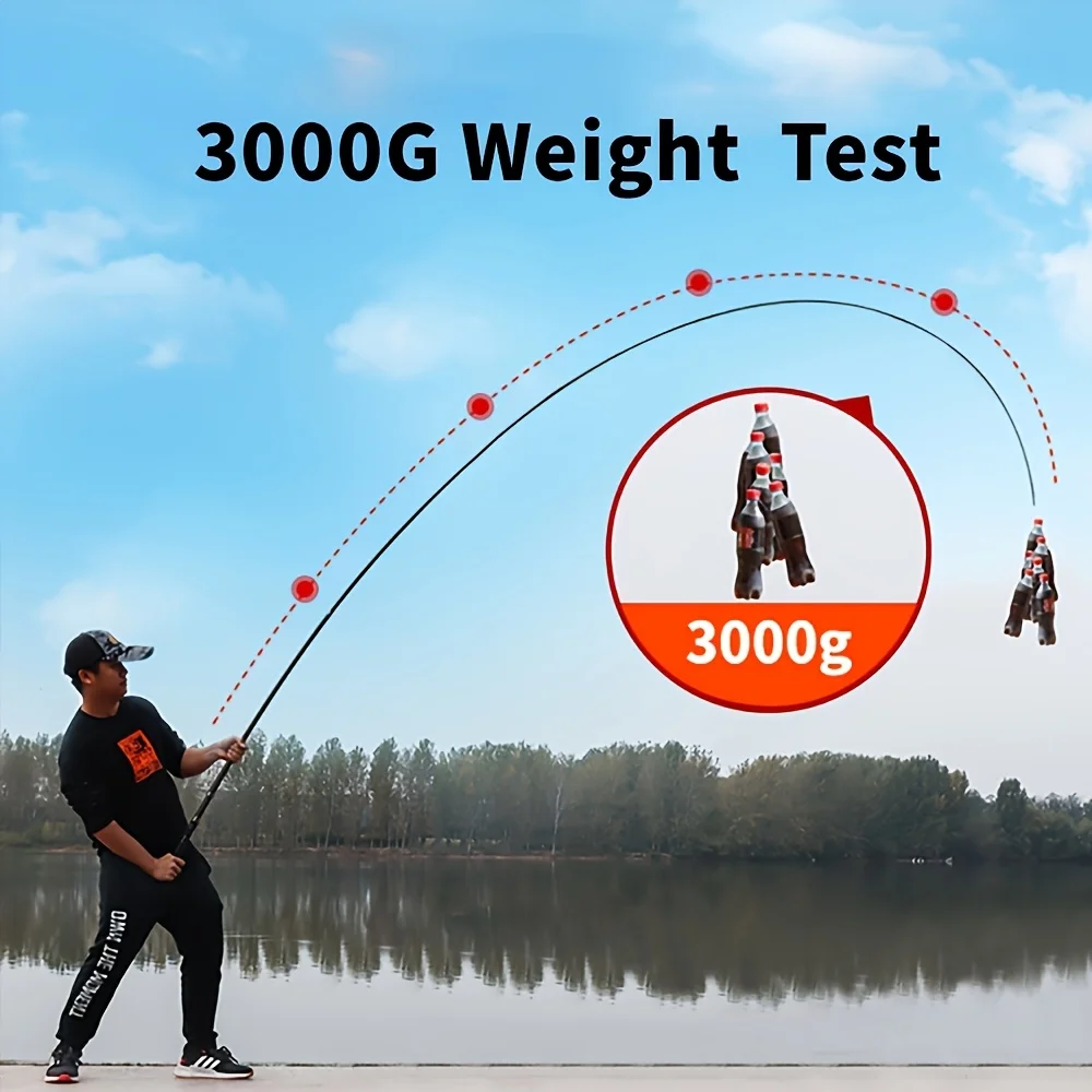 

1 шт., удочка для пресноводной удочки, сверхтвердая углеродное волокно, нахлыстовая удочка для карпа, пресноводная удочка, сверхлегкая телескопическая 7,2 м