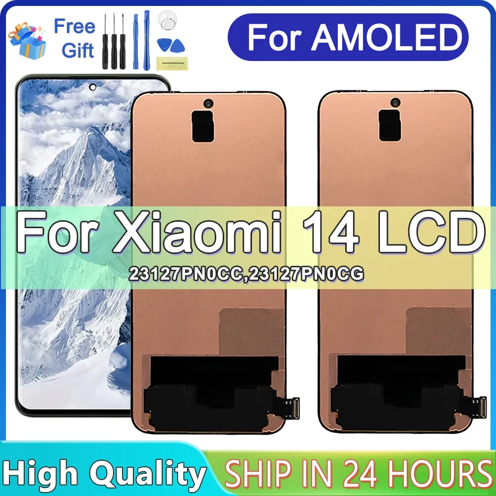 

6.36 ''AMOLED Display Touch Screen per Xiaomi 14 LCD Mi 14 Display 23127 pn0cc sostituzione Digitizer parti di riparazione