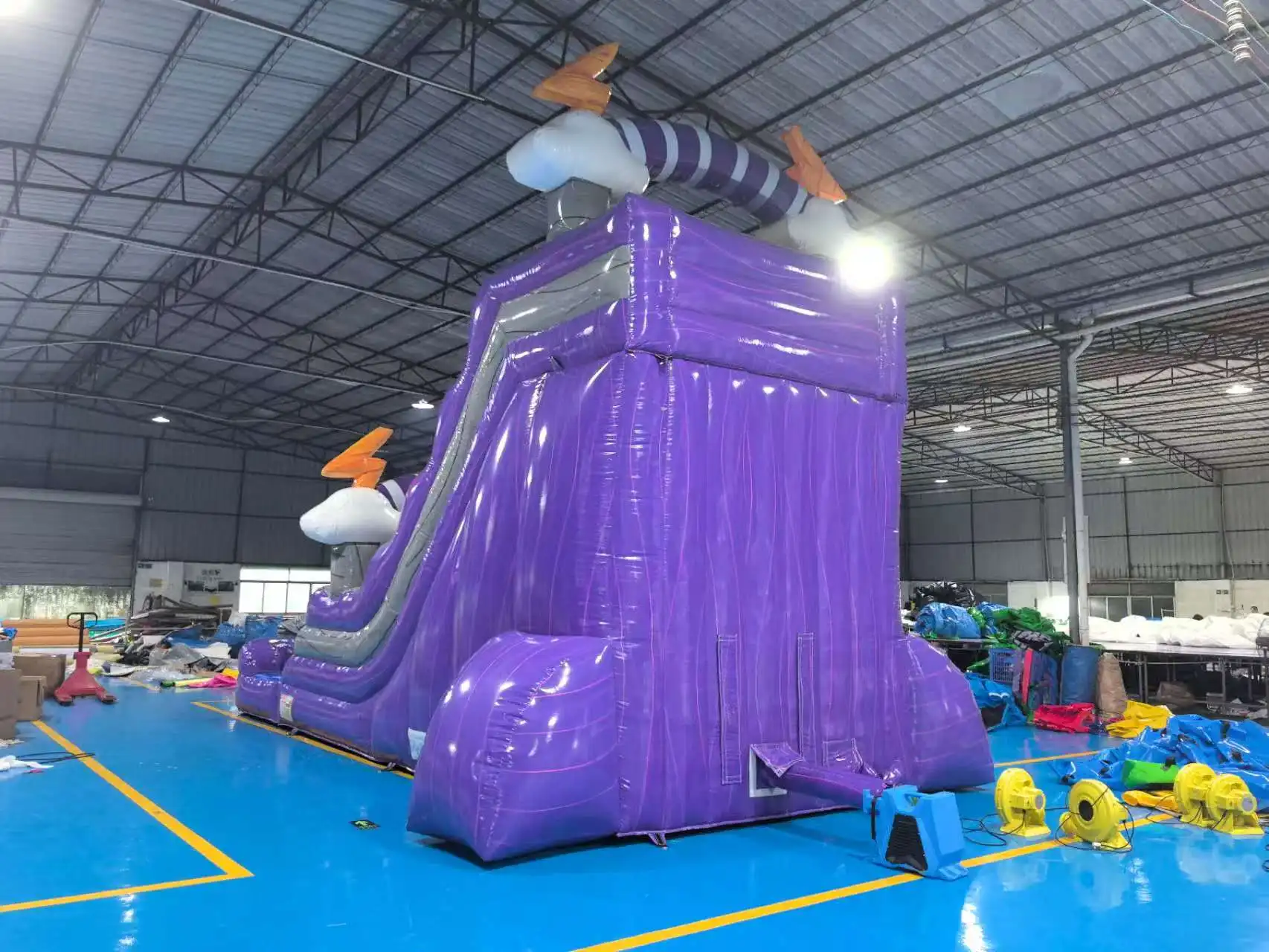 Giant Inflatable Water Slide Combo with Pool Waterslide, Playground for Kids, Having Water Play Fun, 14x4x6.3m/47x13x20