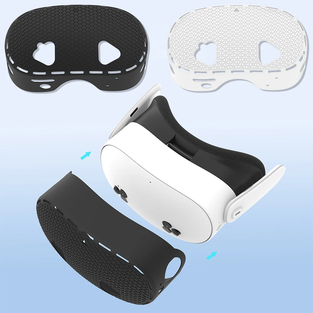 Elite Strap with Silicone Cover Set VR Shell Cover Face Cover Lens Cover VR Head Strap for Meta Quest 3S VR Headset Accessories