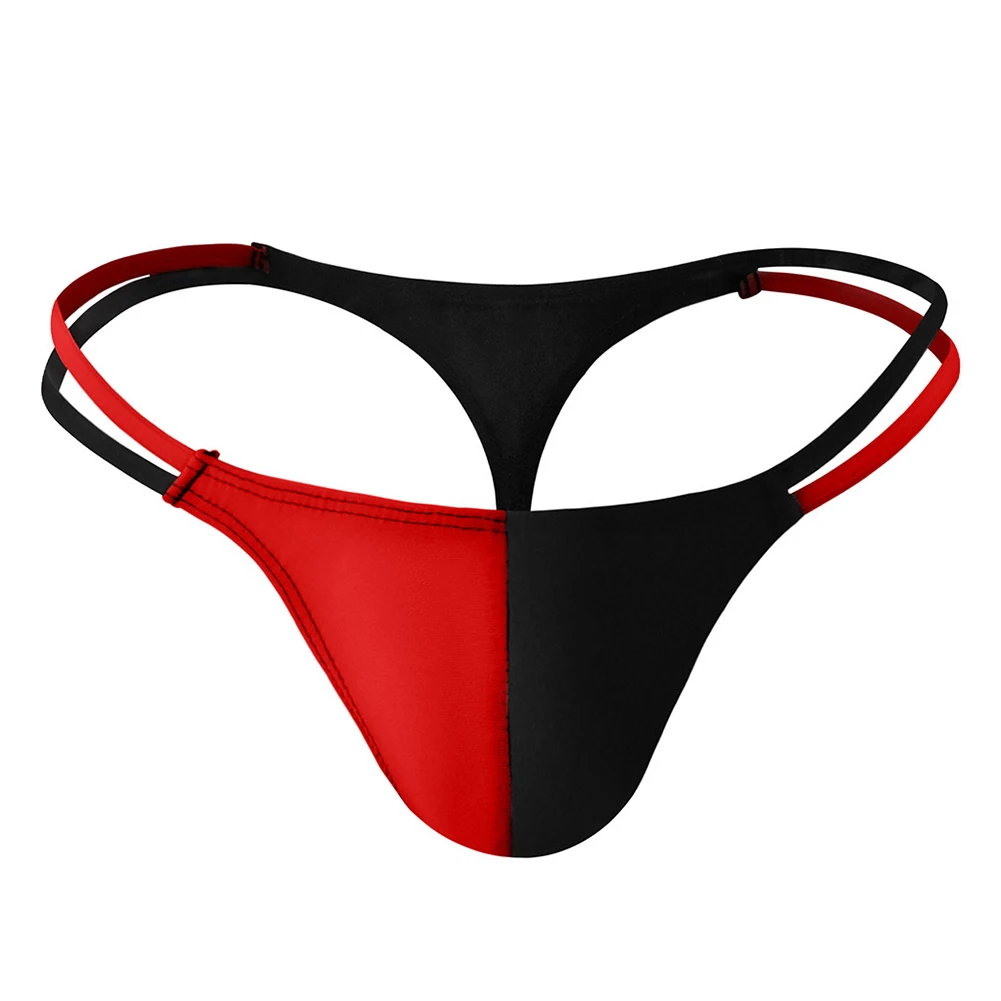 Mens T-Back G-strings Men Thong Bulge Pouch Briefs Bare Buttocks Panties Porn Underwear Bikini Erotic Lingerie Scrotum Knickers