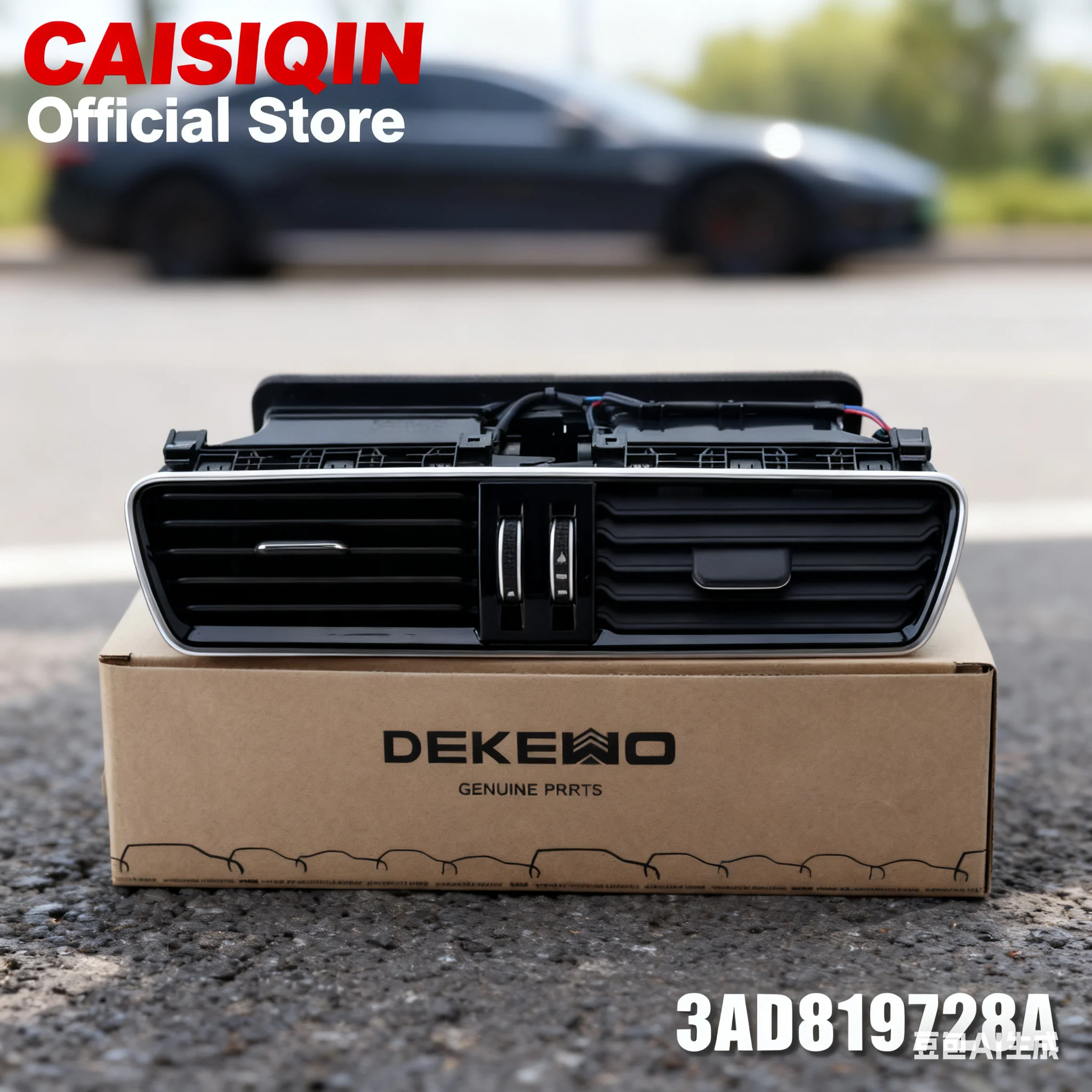 

3AD819728A 3AD819728A 3AD819701A Front Dashboard Air Conditioning Outlet Vents Black paint For VW CC R36 Passat B6 B7