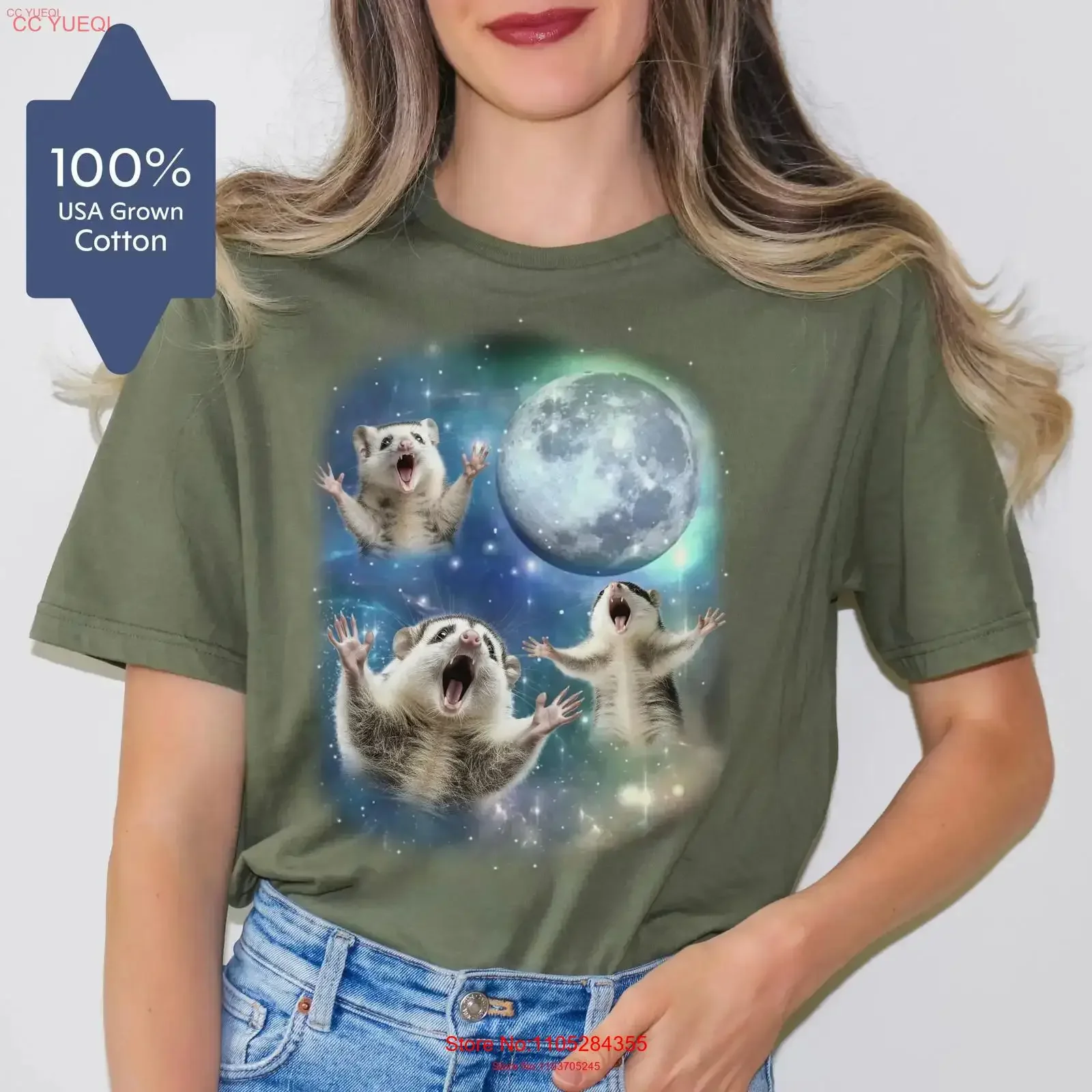 Retro T Shirt Vintage Opossum Moon Possum Lovers Funny for Her or Him SweaT Women and Men Christmas vintage Washed Comfortable