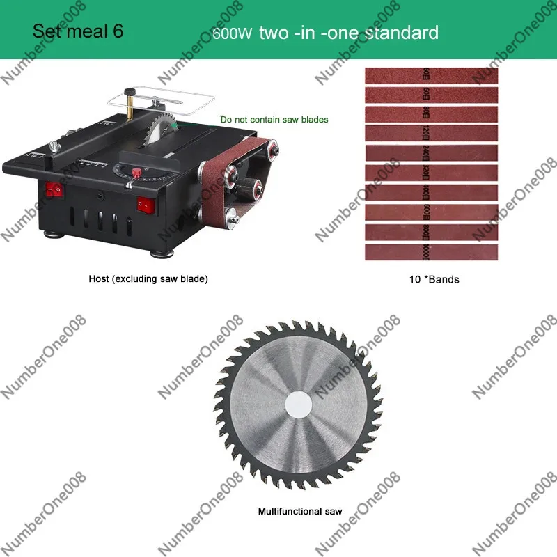 200W 600W Mini Bench Saw Belt Sander Variable Speed Circular Table Saw 30mm Cutting Depth DIY Sanding Machine