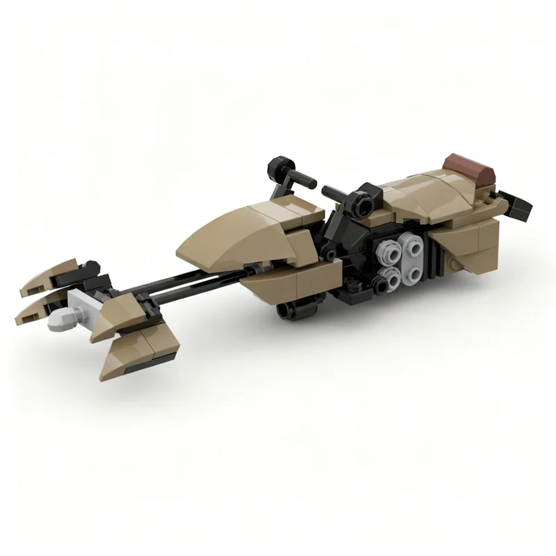 Set di Costruzioni MOC Star Battle Z Speeder Bike, 318 Pezzi, Idea Regalo Natalizia, Mattoncini Educativi Creativi