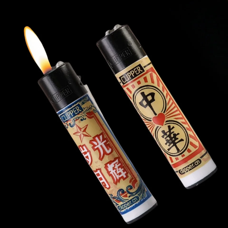 Clipper Lighter Grinding Wheel Lighter Unique Pattern Cyclic Inflatable  Lighter 24 Pcs Wholesale Smoking Accessories Men'S Gift