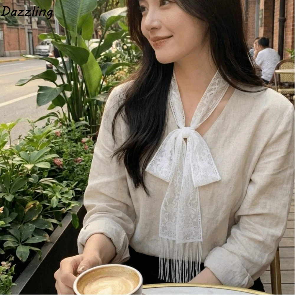 

Stylish Floral Lace Printed Scarf Soft Narrow Long Multifunctional Headscarf Elegant Lightweight Bag Strap Daily