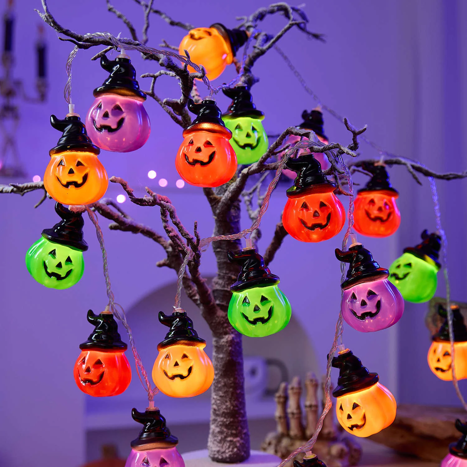 Pumpkin String Light Solar Multicolor Garden Decor Lawn Park Villa Courtyard Landscape Decor for Outdoor Garden Yard Street Path