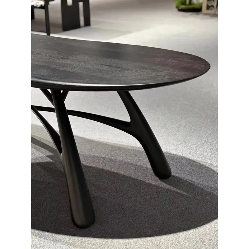 Scandinavian style solid wood sturdy structure dining table, Foshan factory direct sales