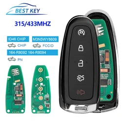 Best KEY Remote Car Key 315/433mhz For Ford Edge Escape Explore Expedition Flex Focus Taurus 2011-2018 ID46 pcf7953 M3N5WY8609