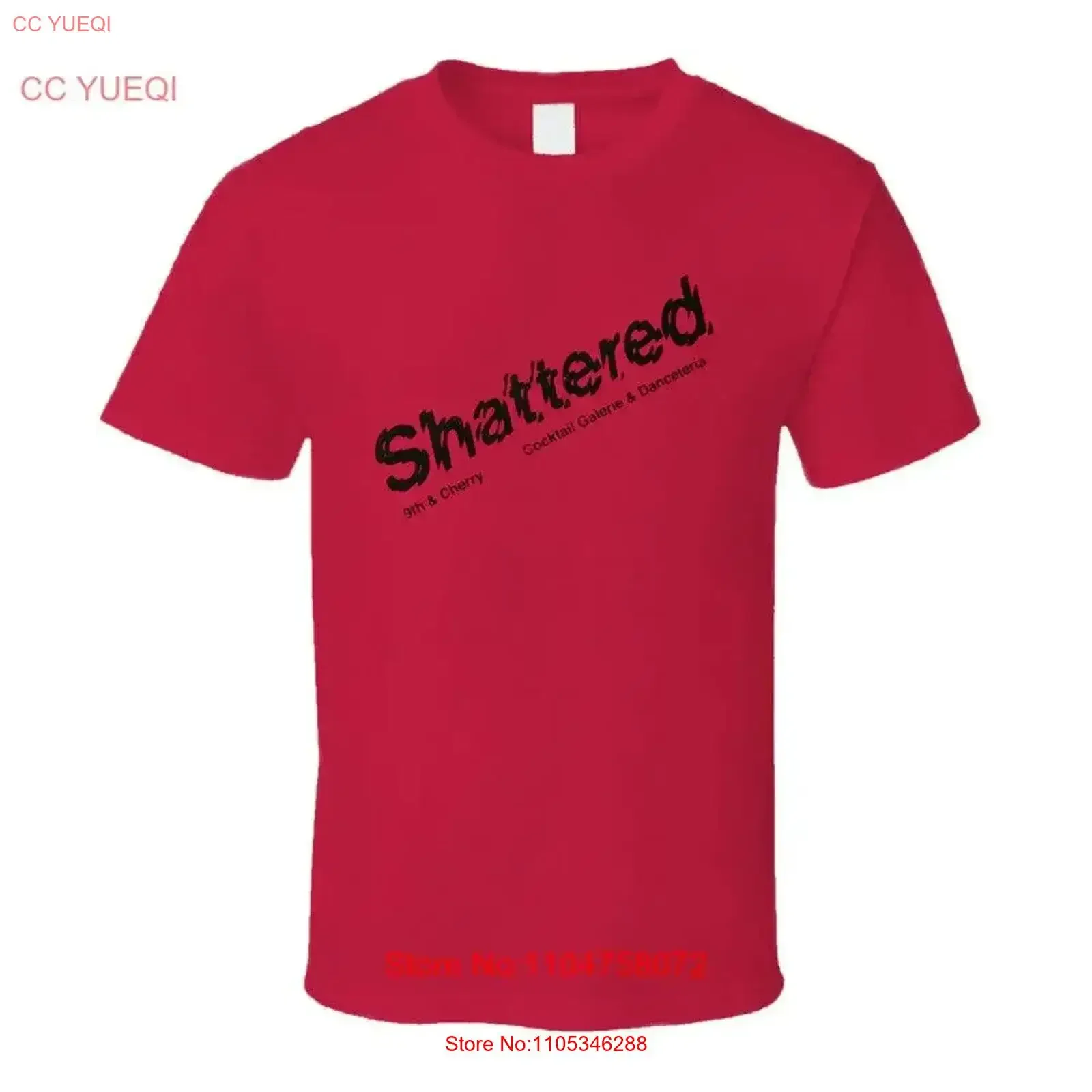 Shattered Cocktail Galerie Danceteria T-Shirt Vintage Washed Herren Leicht lässig Vielseitig Atmungsaktiv Stilvoll Vintage Washed