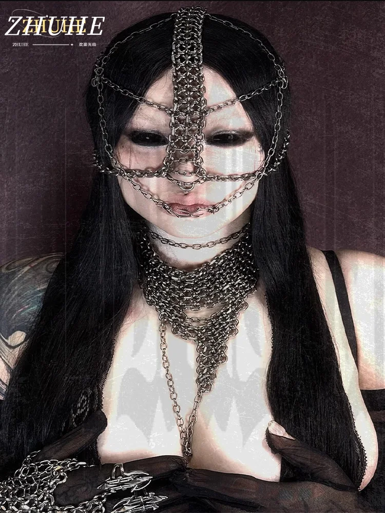 ZHUHE Lrregularly Pieced Necklace In Cyberpunk Style Is A Jewelry Accessory For Both Women And Men As A Party Gift