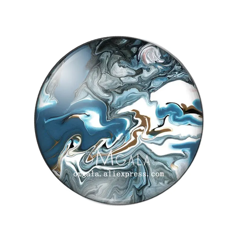 Art Colorful Resin Texture Paintings 12mm/14mm/18mm/20mm/25mm/30mm Round photo glass cabochon demo flat back Making findings