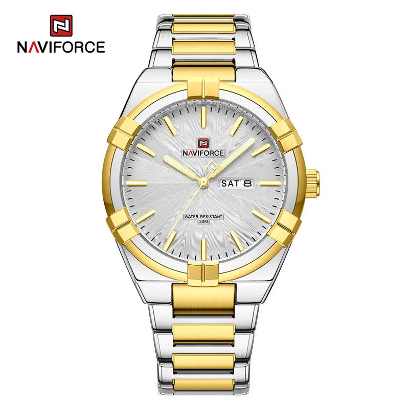 2023 Top Marke NAVIFORCE männer Uhren Mode Lässig Quarz Armbanduhr Edelstahl Wasserdichte Uhr Relogio Masculino