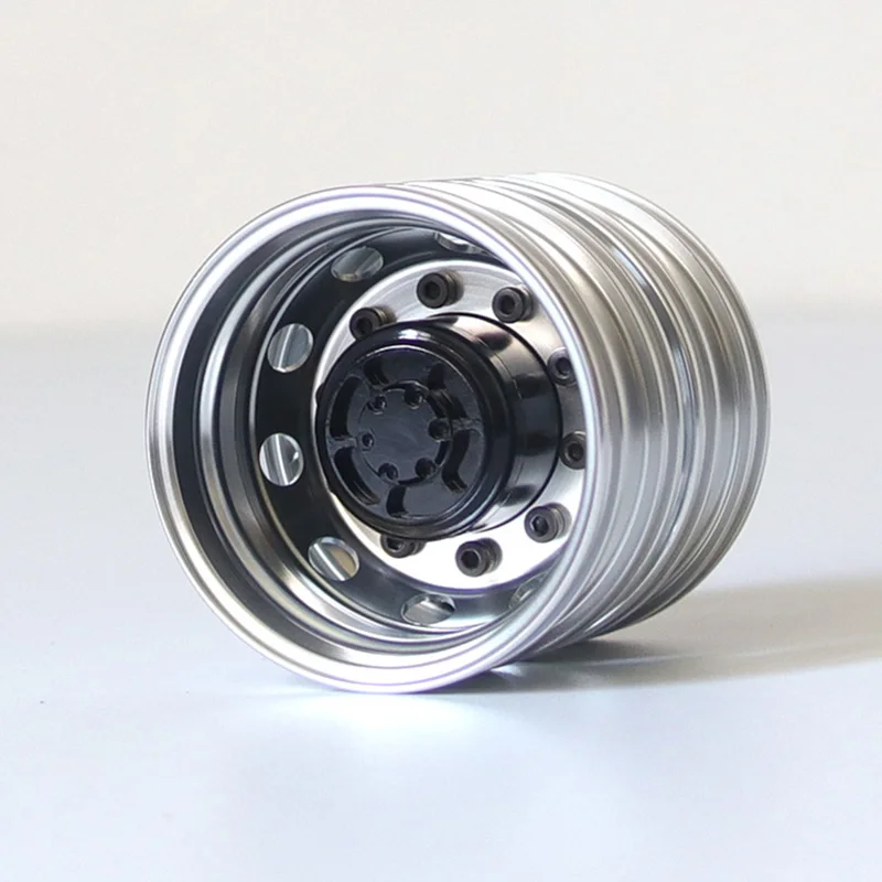 Mozzo ruota posteriore stretto con simulazione in metallo scala 1:14 2 pezzi per camion Tamiya RC SCANIA 770S R620 VOLVO BENZ Arocs MAN TGX Car