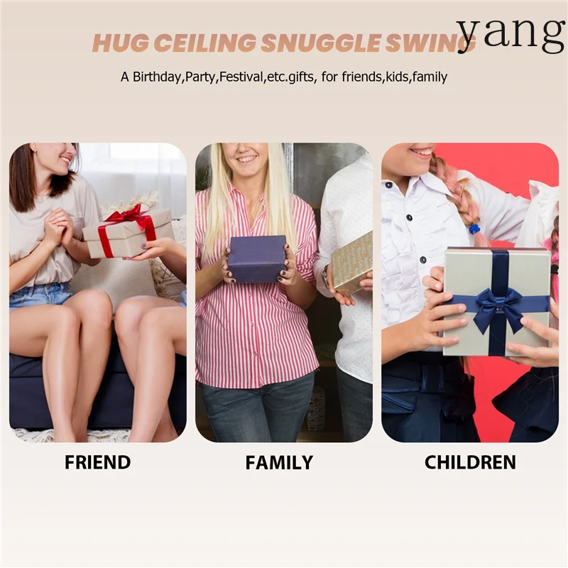 【HOT】Therapeutic Sensory Swing, Hug Ceiling Snuggle Swing, Adjustable Fabric Hammock For Outdoor Room, Autism, Yoga Hammock