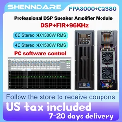 ShennDare FPA8000+CQ380 Professional DSP Active Speaker Amplifier Module 4x1300W 8OHM Subwoofer Amplifier Board FIR Software
