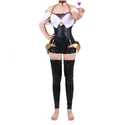 Game LOL Spirit Blossom Ahri Cosplay KDA Tight Costume Sexy Girls Anime Dress Jumpsuits Party Halloween Suits Wig Ears