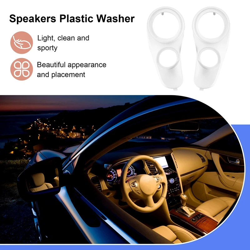 New Style 1 Pair Car Audio Speaker A-Column Tweeter Bracket Gasket For 2 Inch & 3.5 Inch 3.8 Inch Speakers Plastic Washer