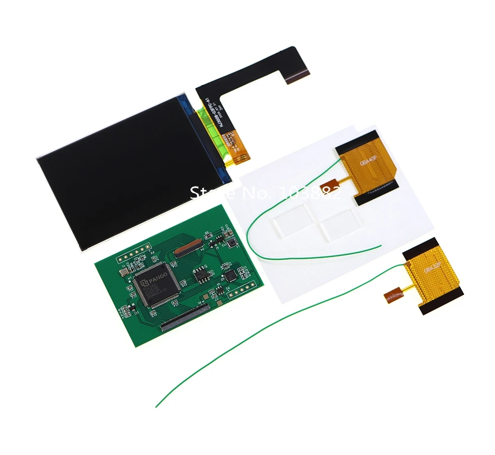 V2.0 IPS LCD Screen For GBA Highlight Brightness LCD screen For GBA Cut-free shell No welding Original Size Screen