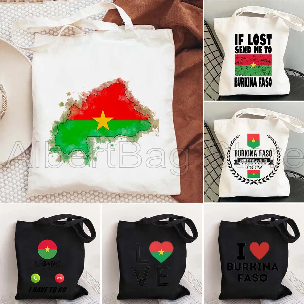

Burkina Faso Flag Map Patriotic Canvas Upgraded Straps Tote Bag School Books Teachers Wedding Birthday Gifts Party Girl Handbags