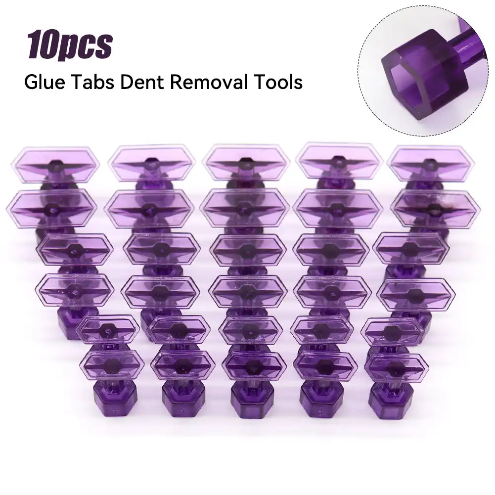 

10 шт., автомобильные клеевые вкладки, инструменты для удаления вмятин, автомобильные без покраски, инструменты для ремонта вмятин, фиолетовый, оранжевый, автоинструмент для удаления вмятин для кузова автомобиля