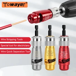 Wire Stripping and Twisting Tool Electrician Electric Wire Stripper Wire Nut Twister for Power Drills Cable Stripping Connectors