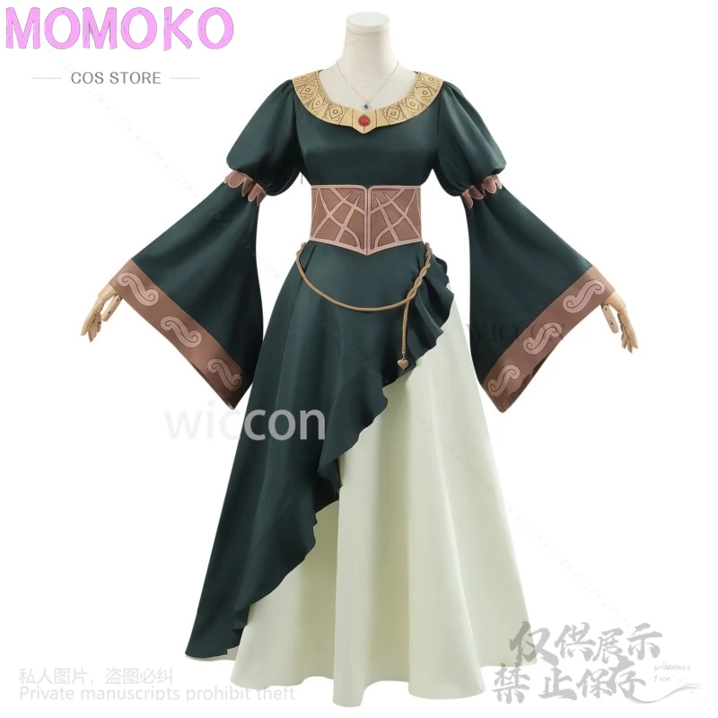 Costume de Cosplay du Film Anime Rohirrim, Robe Verte Hera, Perruques Rouges Lolita pour Femme, Bol, Halloween, Noël, Personnalisé