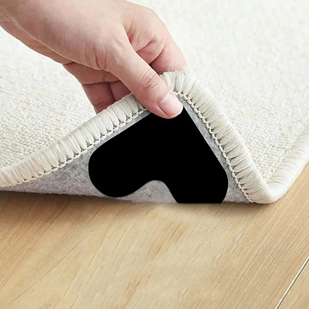 

8 шт. профессиональных противоскользящих накладок для ковров и ковриков, фиксаторы для ламината, плитки, паркета, с дизайном в виде сердца, тонкие, не оставляющие следов, из полиуретана
