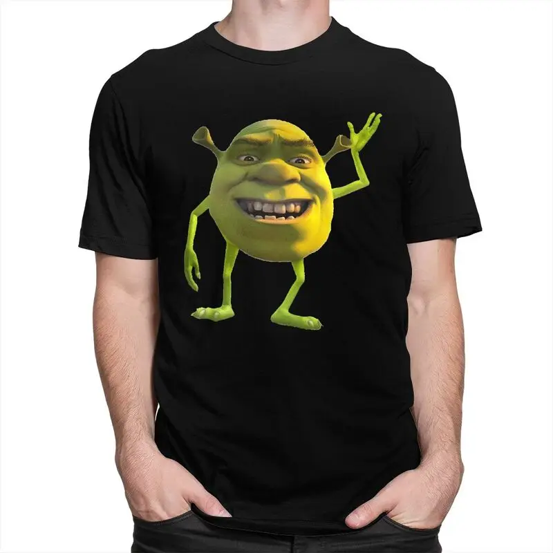 Custom Funny S-Shreks Cartoon Film T Shirts Men Short Sleeved T-shirt Summer Tee Soft Cotton Slim Fit Tshirt Gift