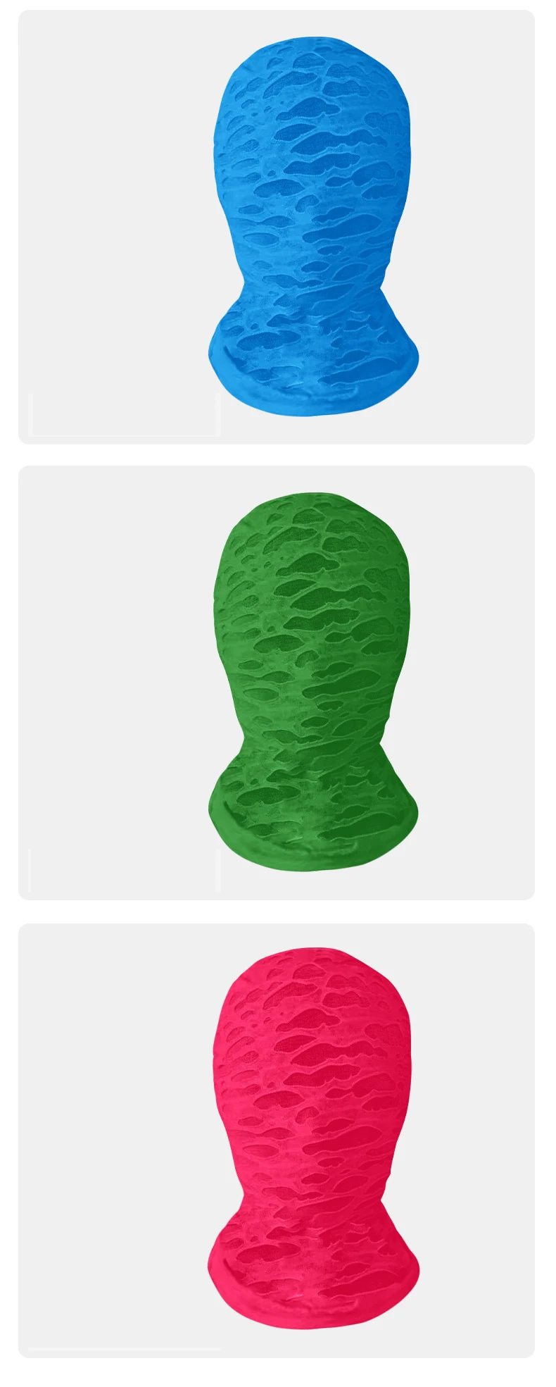 Balaclava Sommer Vollgesichtsmaske Atmungsaktiv Transparent UV-Schutz Gesichtsbedeckung Elastisch Halloween Rollenspiel Eisseide Cosplay – Detail 7