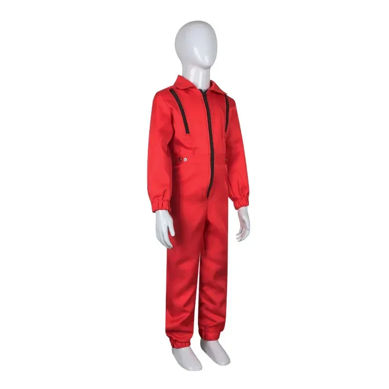 Filme coreano das crianças papel dinheiro casa cosplay traje cartão casa dali vermelho workwear cosplay desempenho traje