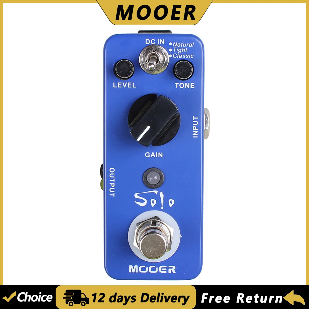 

MOOER SOLO Guitar High-Gain Distortion Effect Pedal 3 Modes(Natural/Tight/Classic) True Bypass Metal Guitar Parts & Accessories