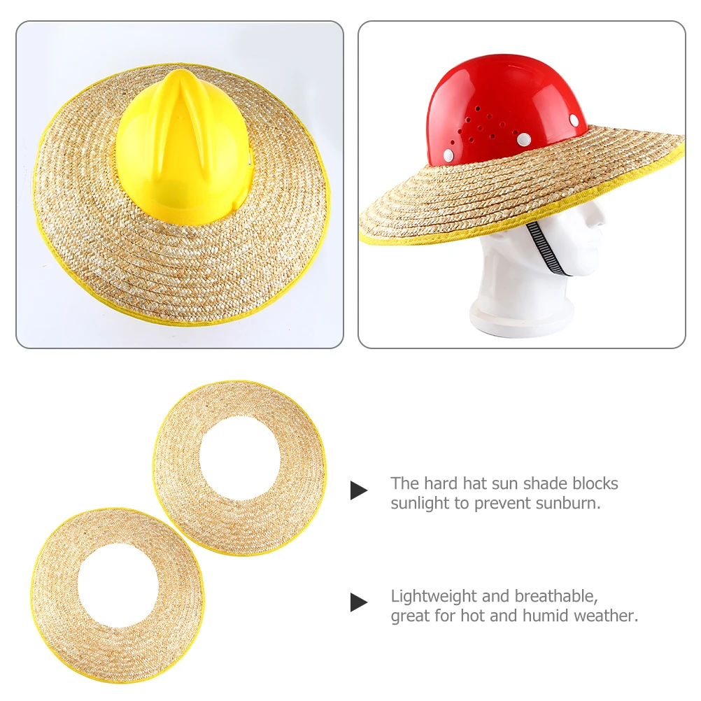 

2pcs Hard Hat Sun Shade Visor Brim Sun Protection Cap Cover for Gardening Construction Outdoor Work
